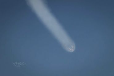 NOAA GOES-U Falcon Heavy Booster Separation (0949Z9)