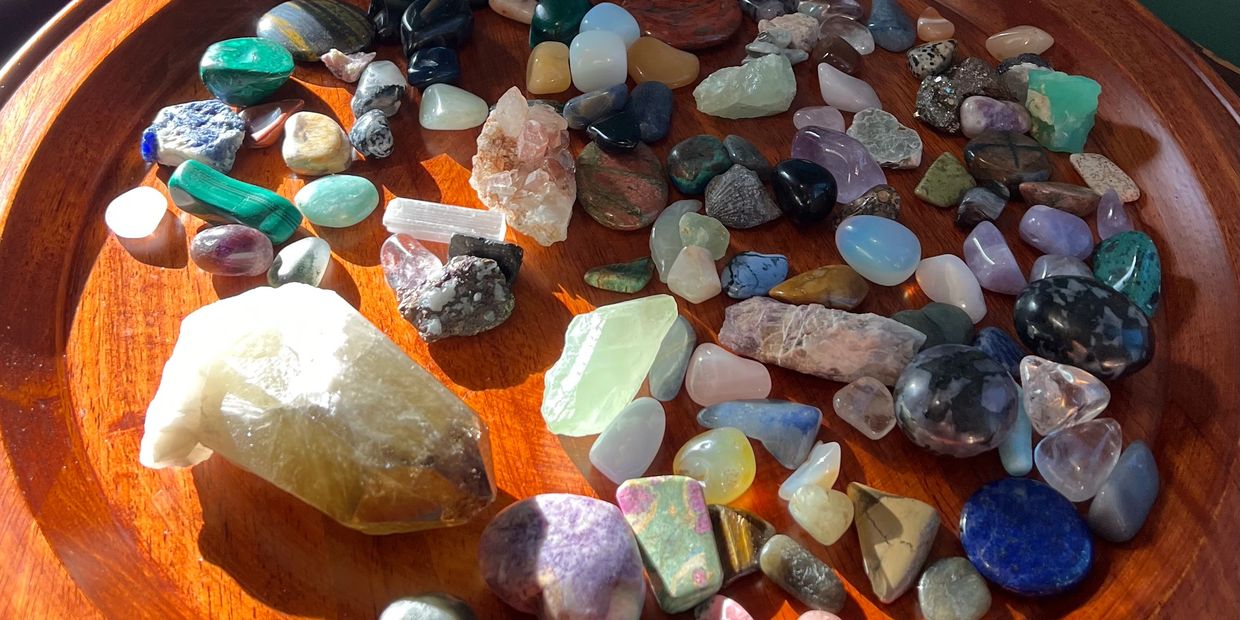 Tray of Crystals.