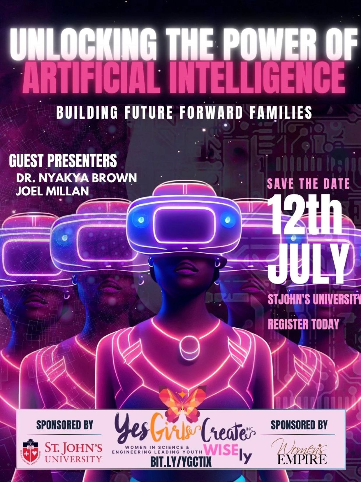 Yes GIrls Create WISELY presents "unlocking the future of Power of Artificial Intelligence".  