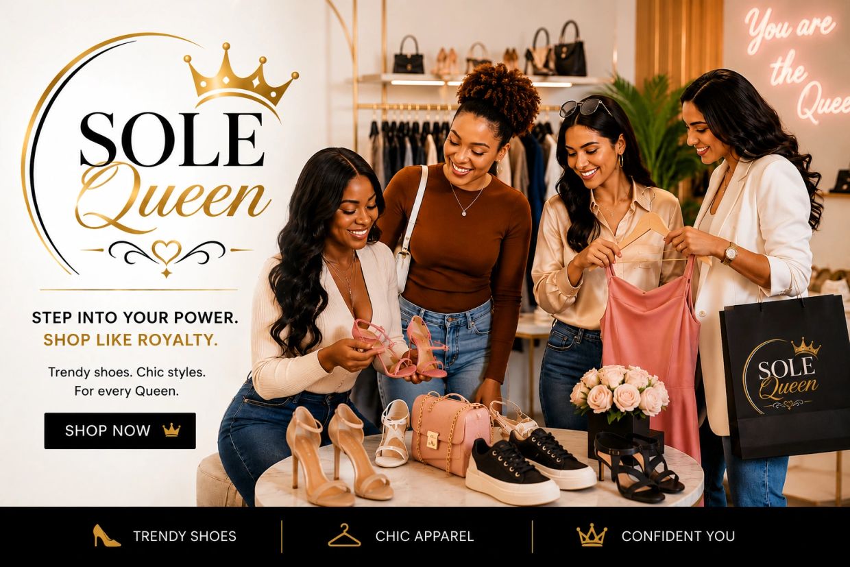 women shopping for shoes and clothing in boutique