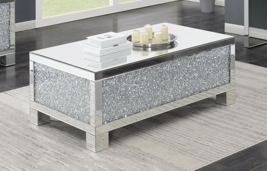 Rectangular Glass Mirror Coffee Table
