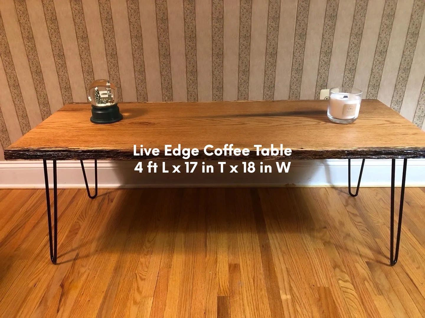 Beautiful Oak Live Edge Coffee Table