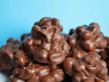 Cluster of chocolate-covered nut candies.
