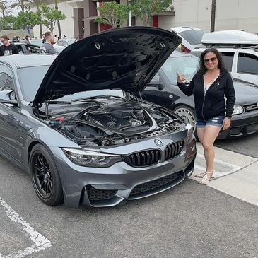 California car show with owner Maricel with the Fine Spec BMW F80 M3 OEM++