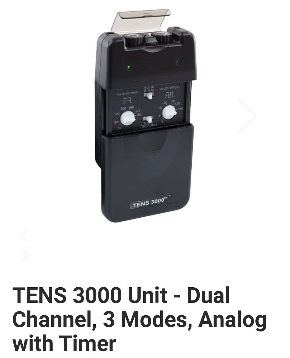 TENS 3000 UNIT-DUAL CHANNEL, 3 MODES, ANALOG WITH TIMER