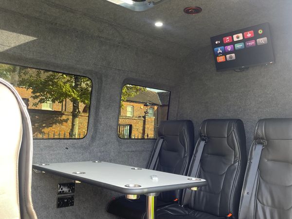 splitter van interior showing seats 