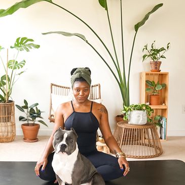 woman seated in beginners yoga pose