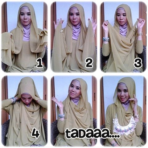 Tutorial Hijab Turban Simple
