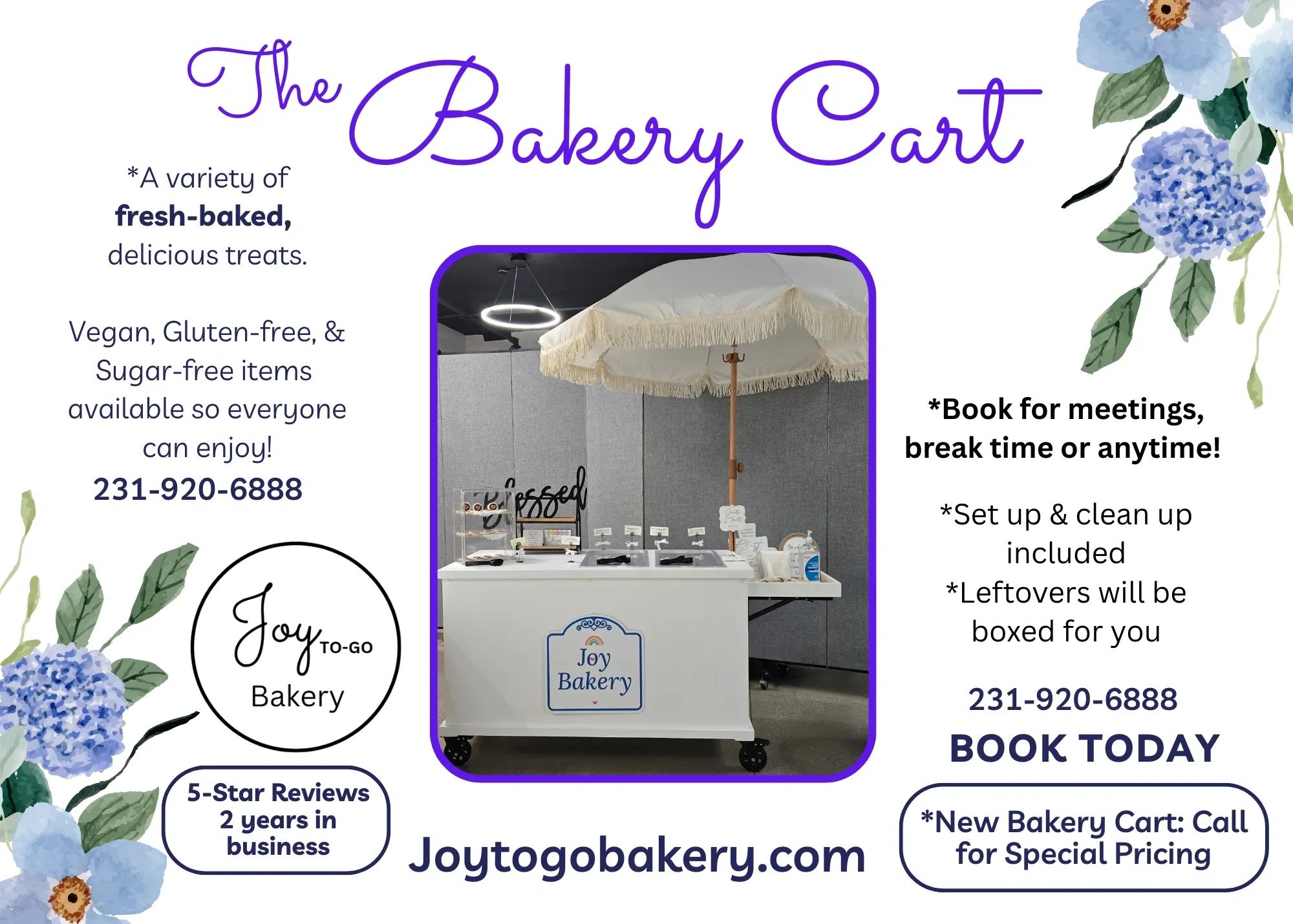 New Bakery Cart flyer with information