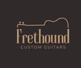 Logo for Frethound Custom Guitars with a guitar neck design.