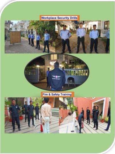 Security and fire safety drills at workplace.