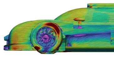 sports car CFD oil flow
