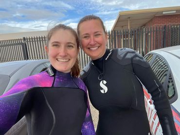 Two person taking picture at Scuba diving
