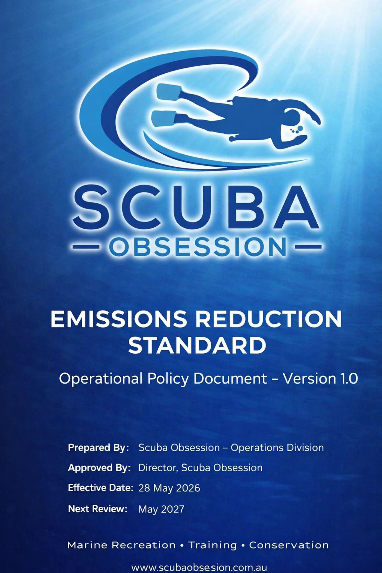 Scuba Obsession Emissions Reduction Standard