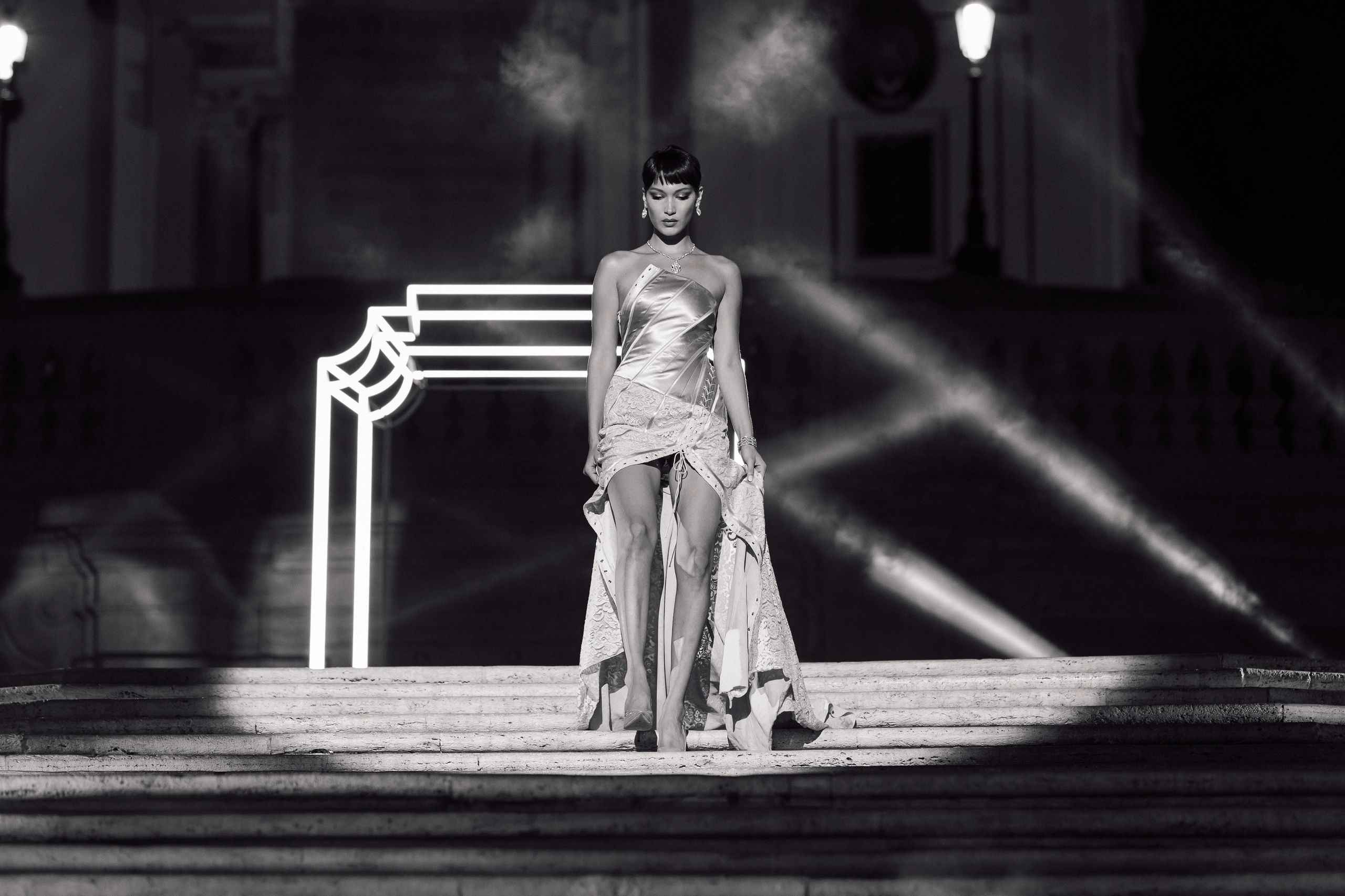 Bella Hadid Piazza di Spagna Spanish Step Bulgari