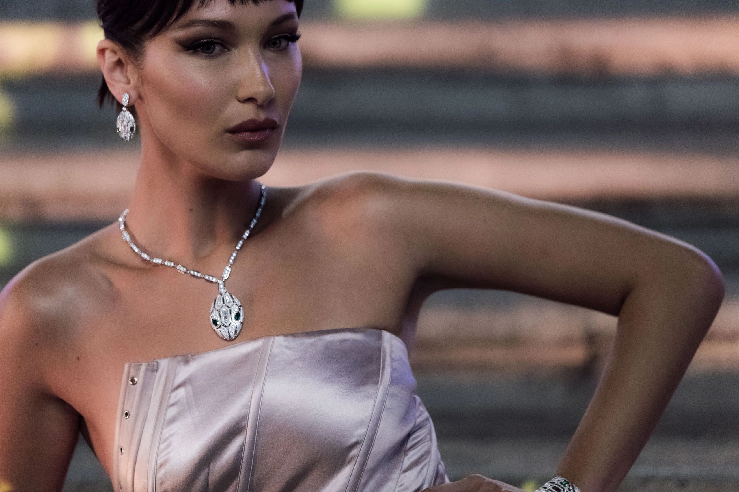 Bella Hadid Piazza di Spagna Spanish Step Bulgari