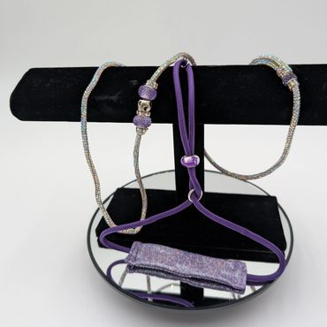 Rhinestone show lead for toy breed dogs. Kindness collar attachment