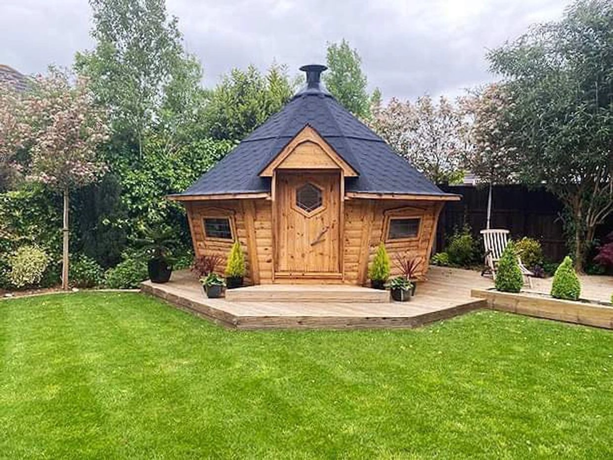 WUBI Cabins - Y Caban Mawr 14m² Scandinavian Style Grillkota BBQ Cabin