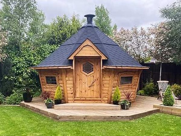WUBI Cabins - Y Caban Mawr 14m² Scandinavian Style Grillkota BBQ Cabin