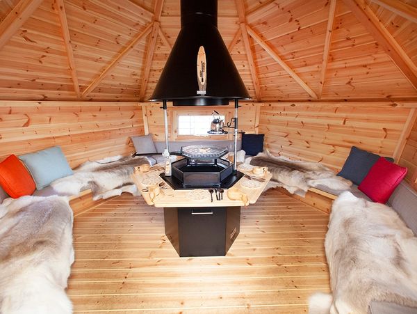 WUBI Cabins Y Caban Canolig, 10m2 Scandinavian Style Grillkota BBQ Cabin