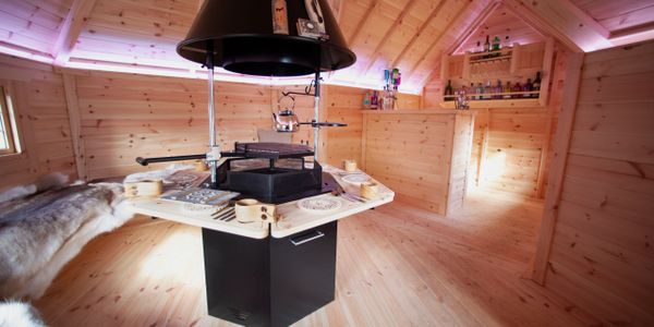 WUBI Cabins and Leisure 10m2 Scandinavian Grillkota style BBQ Cabin with Bar extension, 