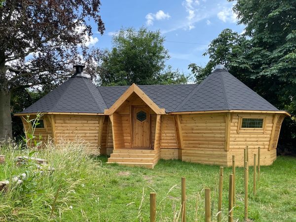 WUBI Cabins and Leisure Camping Glamping Cabins 2 x 14m2 cabins joined together