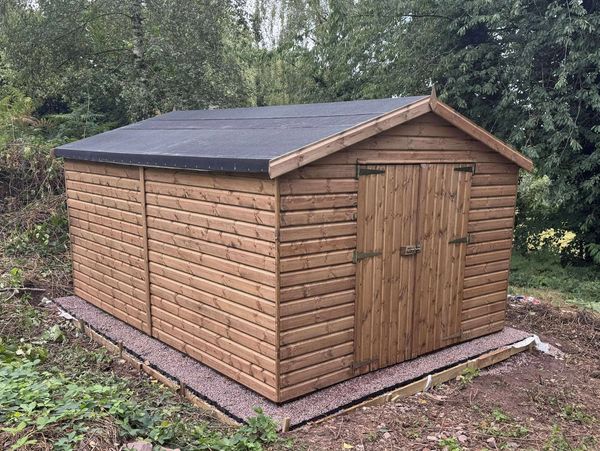 WUBI Cabins and Leisure Workshop Shed with Double Doors and 2 double windows