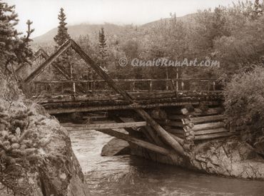 "Canyon Creek Bridge", Platinum Print, East of Haines Junction, YT, Platinum Print 2016