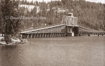"Chatcolet Bridge" on the Traail of the Coeur d'Alenes Bike Trail, Heyburn State Park, ID, Platinum 