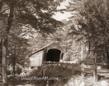 "Corbin Covered Bridge", Platinum Print, Newport, NH 2025