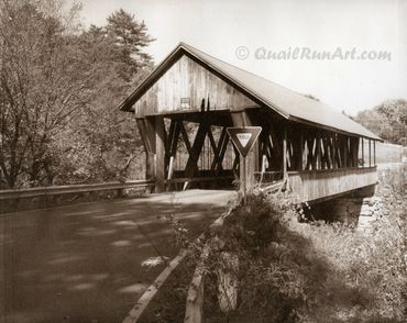 "Packard Hill Bridge", Lebonon, NH, Platinum Print 2025