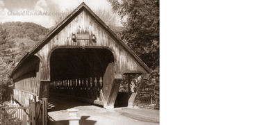 "Woodstock Middge Bridge, Woodstock, VT, Platinum Print 2025