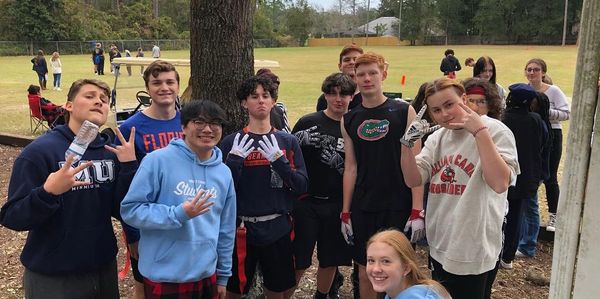 Tyler K and friends. Tyler Kramer with his friends