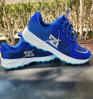 "Power Play " in Egyptian Blue color way. Quality Sneaker with premium coated mesh,  blue suede