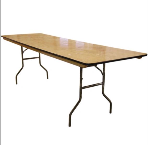 $10 + Tax & Delivery 
8ft Foldable Table
Sets Up To 10 People Snugged