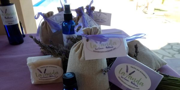 lavender products on a table
