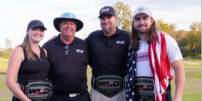 Team OSPS 2023 World Long Drive Champions bobby peterson, Bryan reisbeck, kyle berkshire monica liev