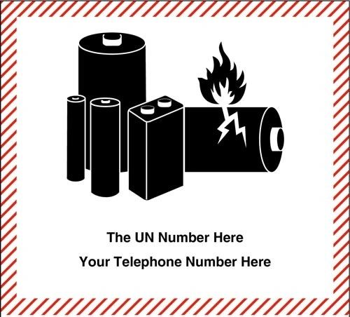 un3481 lithium ion batteries contained in equipment label