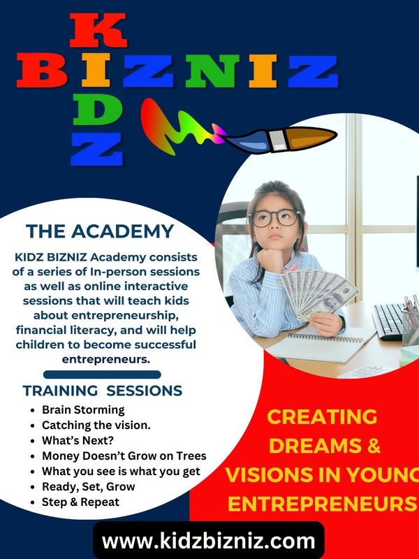 KIDZ BIZNIZ Academy teaches kids entrepreneurship and financial literacy with interactive sessions.