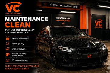 Valet Centre offers maintenance clean for regularly cleaned vehicles.