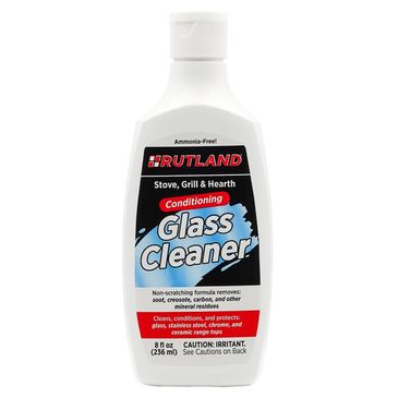 Rutland Conditioning Glass Cleaner bottle for stove, grill, and hearth.