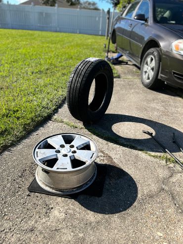 Onsite Tire Replacement at Home Flat Tire Roadside Assistance 
