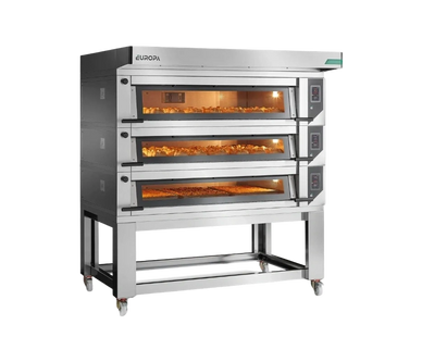 modular deck oven system for bakery and pizza production