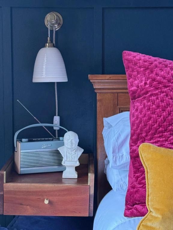 Colourful period bedroom details at Glenesk No 1