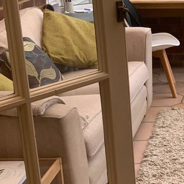 Living Room Interior in Surrey Home where Counselling and Psychotherapy take place