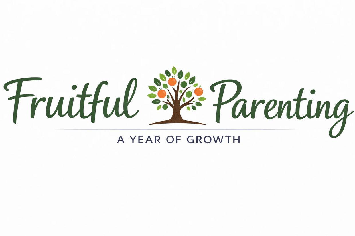 Logo of Fruitful Parenting with a tree and the phrase 'A Year of Growth'.