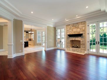 Home living room finish interior home renovation.