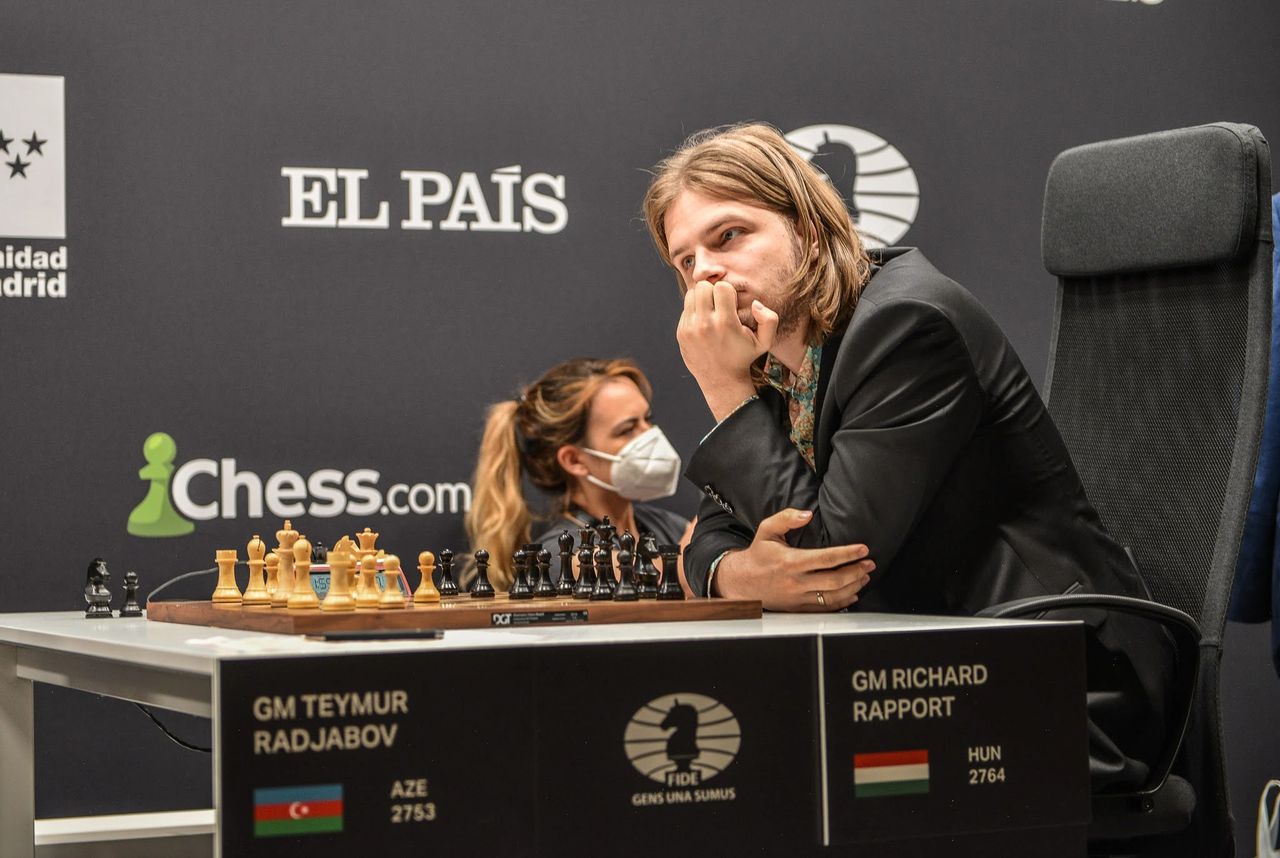 Teymur Rajabov draws with Richard Rapport at FIDE Candidates 2022 - AZERTAC