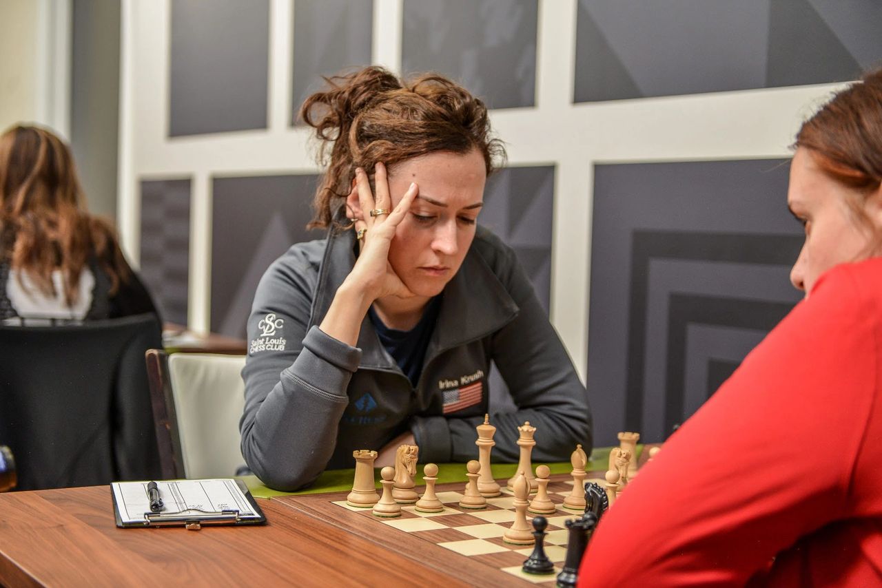 Anna Zatonskih plays multiple games of chess