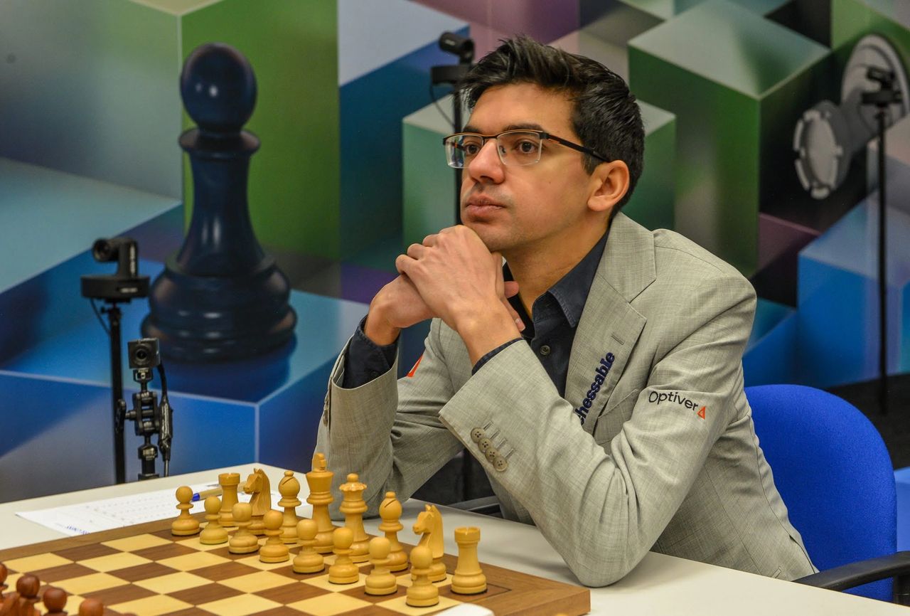 Anish Giri of Netherland, during the 'Tata Steel Chess India Tour-Rapid &  Blitz